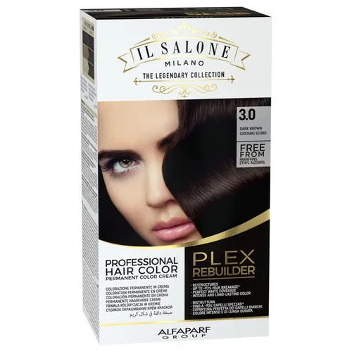 Vista 19 de Il Salone Milano Plex Rebuilder - Crema de color permanente para el cabello, kit de tinte para el cabello negro puro 1.0, salón profesional, calidad