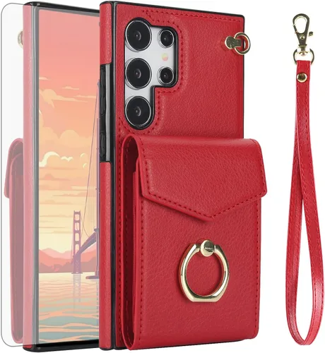 Vista 9 de Asuwish Funda de teléfono para Samsung Galaxy S25 Ultra 5G Mujer Hombre Negro