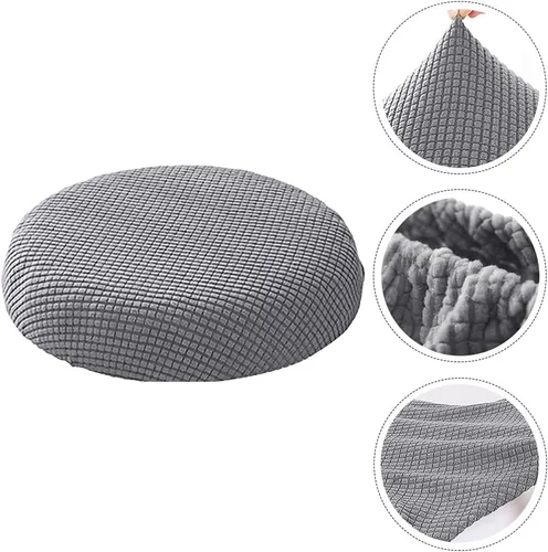 Vista 3 de FOMIYES Funda de silla giratoria elástica redonda para taburete de barra: Protector de cojín circular para bar, cafetería, mostrador de taburete