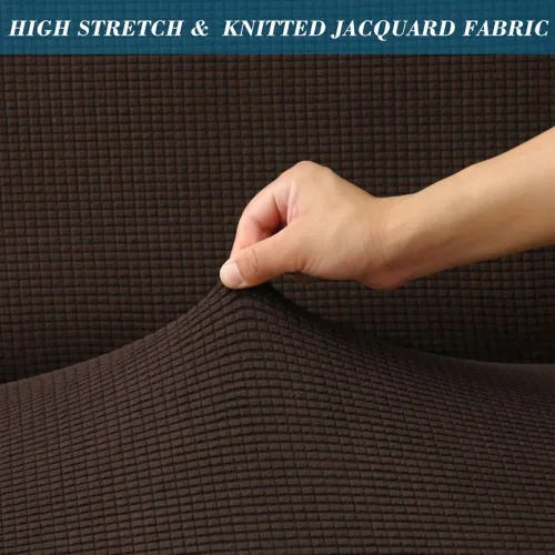 Vista 5 de Funda elástica para futón sin brazos con falda de punto jacquard para sofá cama, lavable a máquina, funda de sofá futón, protector de muebles