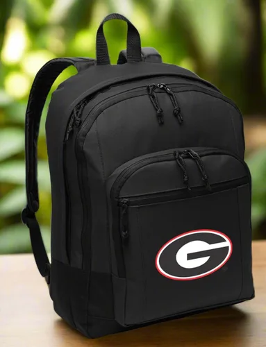 Vista 6 de Broad Bay University of Georgia Backpack CLASSIC STYLE Georgia Bulldogs Backpack - Laptop Sleeve - Lightweight Negro