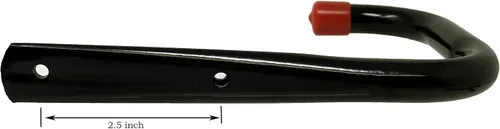 Vista 3 de Tetra-Teknica UH02-6P Ganchos de almacenamiento de garaje resistentes, tamaño mediano, color negro, 6 por paquete