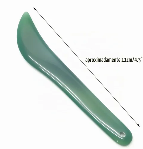 Vista 2 de Dtacke - Cuchillo de ágata natural verde, 4.3 pulgadas, pulido de oro, plata, herramienta para pulir a mano