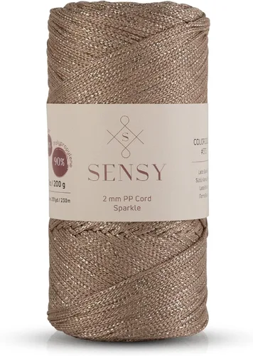 Vista 174 de Sensy Premium 2mm 229.5 metros de cuerda de poliéster 100% cordón de polipropileno Cordón de macramé 2mm Cordón para bolso de crochet Hilo