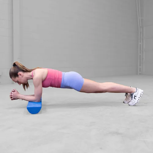 Vista 3 de Body-Solid Tools - Rodillo de espuma medio – Ideal para terapia física, ejercicio y entrenamiento de equilibrio, 1/2 rodillo de espuma de diseño