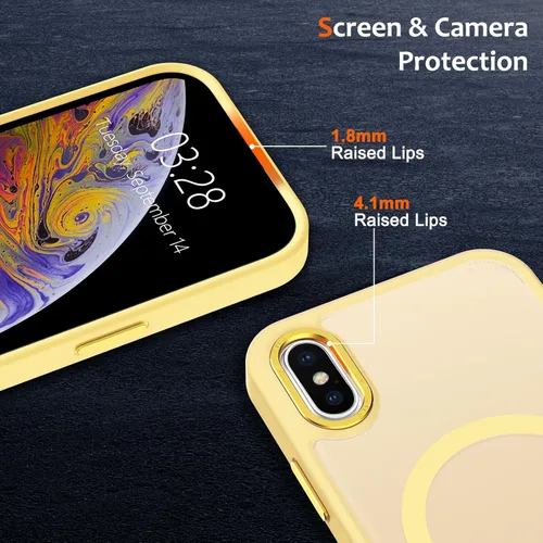 Vista 493 de Anuck - Funda magnética para iPhone 11 compatible con MagSafe, carcasa trasera mate translúcida dura, borde de TPU, delgada, resistente a impactos