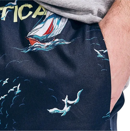 Vista 5 de Nautica mens Soft Woven 100% Cotton Elastic Waistband Sleep Pajama Pant