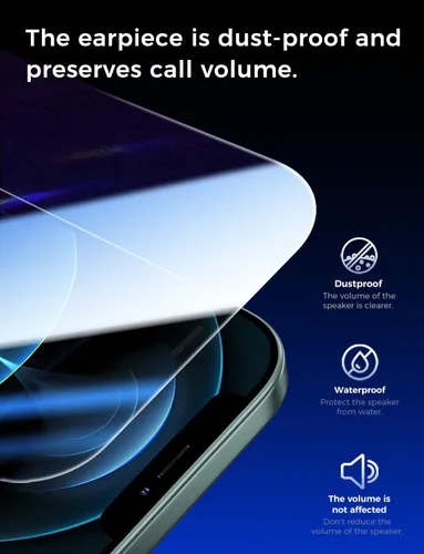Vista 6 de MAGIC JOHN Paquete de 2 protectores de pantalla de vidrio templado para iPhone 12 Pro Max de 6.7 pulgadas, instalación automática de eliminación