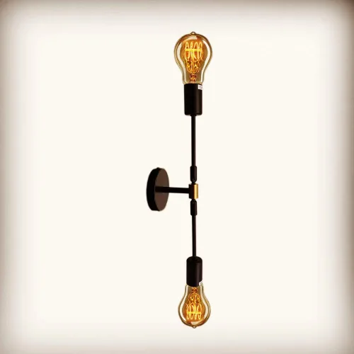 Vista 4 de Edison - Lámpara de techo, lámpara de pared vintage, máximo 2 x 60 W E26 E27 Industrial Retro Loft luz con brazos de iluminación ajustables, mesita