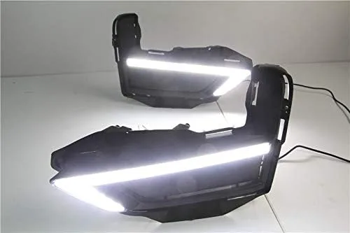 Vista 4 de 1 juego de luces LED DRL de repuesto para Nissan X-Trail 2017 2018 LED diurna luz antiniebla señal de giro (luz blanca a amarilla)