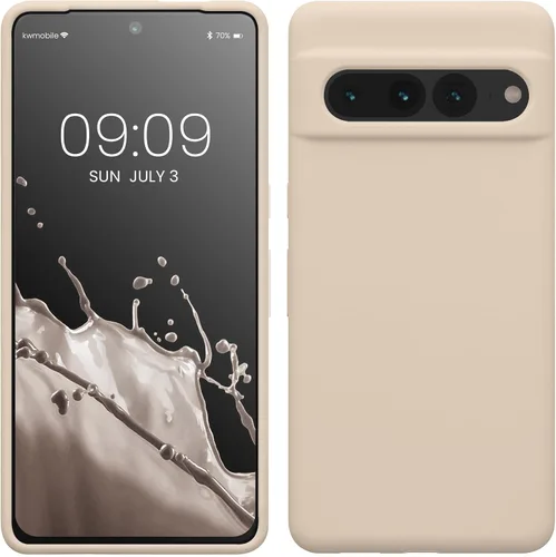Vista 16 de kwmobile Funda compatible con Google Pixel 7 Pro - Funda de silicona TPU con acabado suave - Piedra antigua