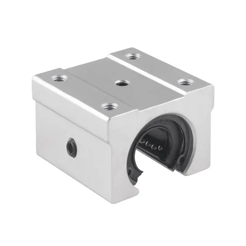 Vista 6 de SBR12 4 unids rodamiento lineal de aluminio abierto movimiento lineal 0.472 in rodamiento unidad deslizante para SBR12UU guía de riel deslizante