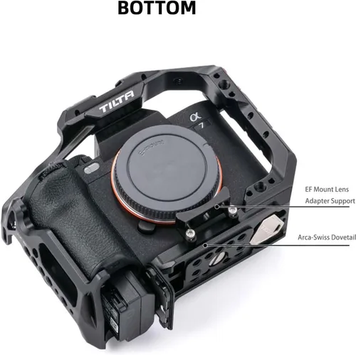 Vista 3 de Tilta Jaula completa para cámara compatible con Sony A7 IV, a1, S3, R4, 73, R3, A9 Negro