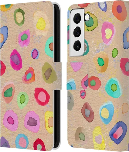 Vista 262 de Head Case Designs Officially Licensed Ninola Ditsy Flowers Yellow Nature Bold Leather Wallet Case Compatible with Samsung Galaxy A07 4G