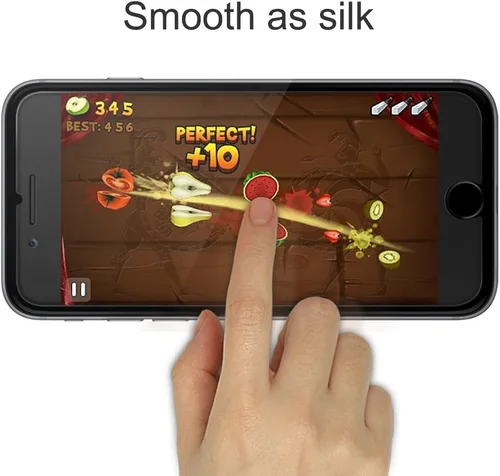 Vista 2 de Mothca Protector de pantalla de vidrio mate para iPhone 8, 7, 6S, 6, antirreflejos y antihuellas, 9H HD, película de vidrio templado transparente