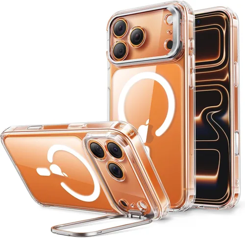 Vista 22 de ESR Funda para iPhone Air con soporte de almacenamiento, compatible con MagSafe, protección contra caídas de grado militar, funda magnética