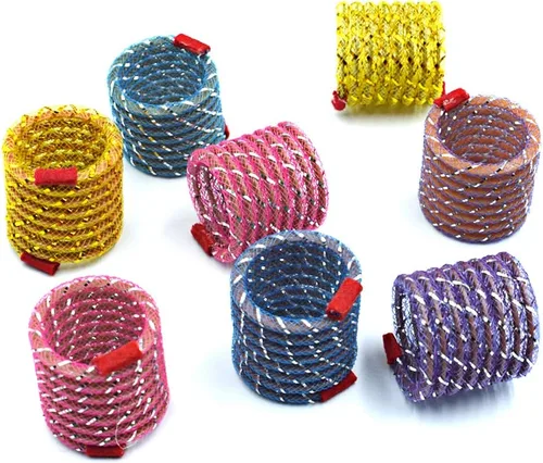 Vista 6 de IUHKBH Cat Springs, 4 piezas de juguete colorido para gatos de acción de resorte helicoidal elástico, cosas seguras para gatitos para todos