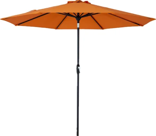 Vista 8 de Tempera Sombrillas de mesa festoneadas de 9 pies con inclinación automática para patio, con toldo resistente a la decoloración, 8 barras