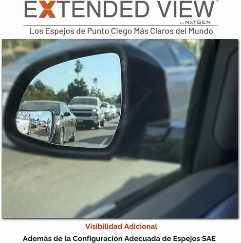 Vista 4 de Espejos de punto ciego, compatibles con BMW X3 Extended View, juego de 2 piezas (izquierda y derecha)