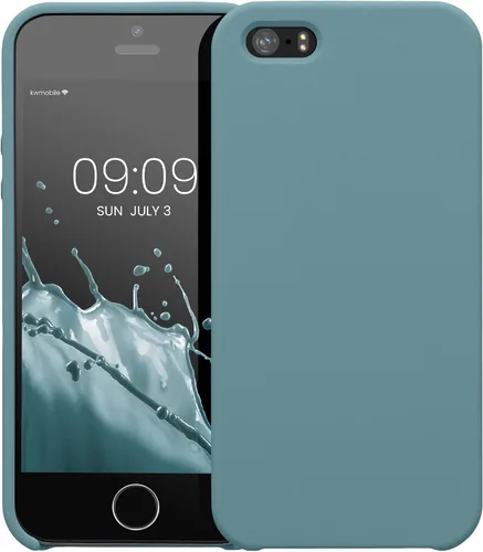 Vista 7 de kwmobile Funda compatible con Apple iPhone SE (1.Gen 2016) / iPhone 5 / iPhone 5S - Funda de teléfono protectora de silicona TPU suave - Arctic Night