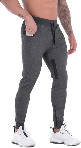 Vista 3 de FIRSTGYM Pantalones deportivos para hombre, ajustados, para entrenamiento, entrenamiento, muslo, malla, gimnasio, pantalones deportivos