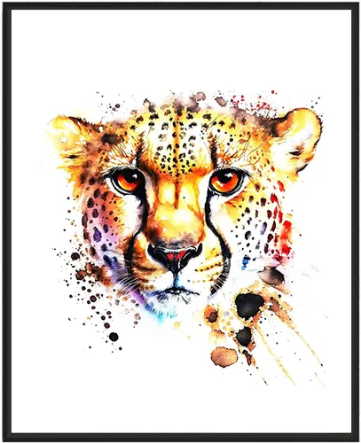 Vista 38 de WIldlife - Póster impreso de pez pescador, impresiones abstractas de animales de acuarela, obras de arte de naturaleza para sala de estar