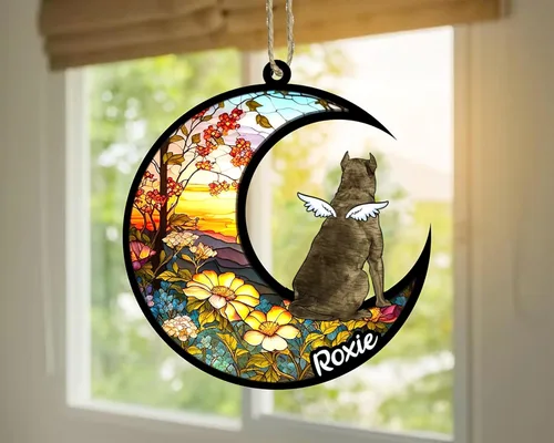 Vista 434 de LOVELYPOD Adorno de Navidad personalizado para perro Basset Hound (marrón) Basset Hound (marrón) adorno para atrapasoles de perro, razas de perros