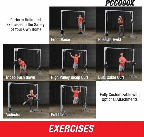 Vista 3 de Body-Solid Best Fitness - Máquina de cable de entrenamiento funcional, pilas de pesas de entrenamiento de cuerpo completo, ejercicio de pecho y Negro