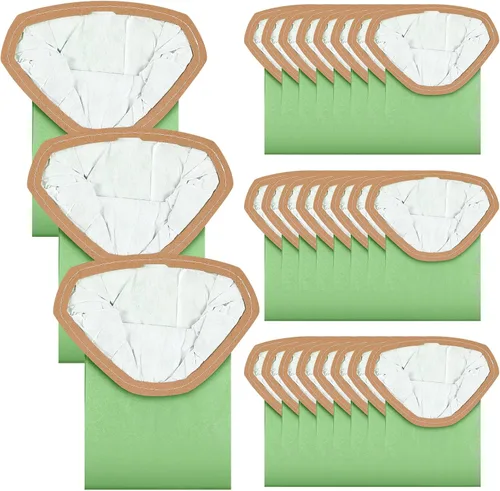 Vista 8 de Therwen 30 Pcs Micro Filter Bags Compatible with Proteam Backpack Vacuum Cleaner Filter Bags Replacement, Open Triangular Collar (3qt,107666)