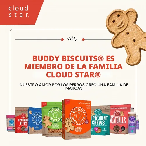 Vista 9 de Buddy Biscuits Grain Free Dog Treats, al horno en los EE. UU., Trate de gran tamaño con mantequilla de maní natural 14 oz