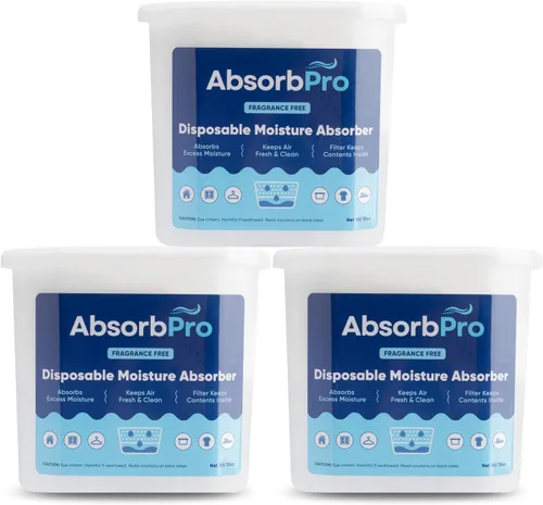 Vista 8 de Absorb Pro - Bolsa de suspensión que absorbe la humedad sin fragancia - Paquete de 3 - Paquetes de deshumidificación colgante de 16 onzas