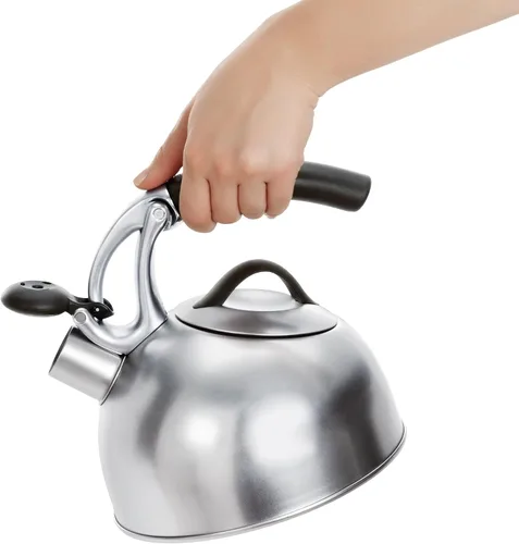 Vista 4 de OXO Good Grips - Pava para té, acero inoxidable pulido, Cepillado, Cepillado inoxidable