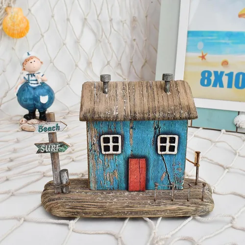 Vista 2 de Decoración náutica, letrero de madera para faro de mesa costera, centro de mesa costera, decoración temática de playa, decoración decorativa de Casa