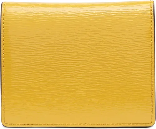 Vista 4 de DKNY Cartera plana de cuero Gigi para mujer, amarillo, (Med Yellow)