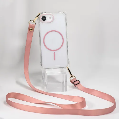 Vista 33 de Funda magnética para iPhone 13 Pro Max, con marco suave magnético transparente, parte trasera de PC, cubierta protectora contra golpes con cordón