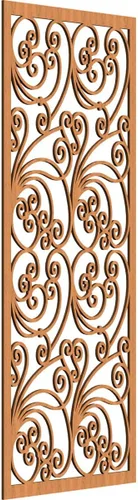 Vista 113 de 9 3/8"W x 24 3/8"H x 1/4"T Marilla Decorativos Paneles de Pared de Madera Calado, Abedul