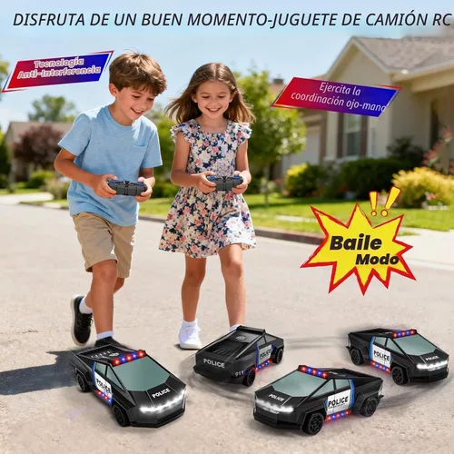 Vista 5 de Camión teledirigido del coche de la policía 1:20, juguete RC con las luces del LED para los niños de los niños