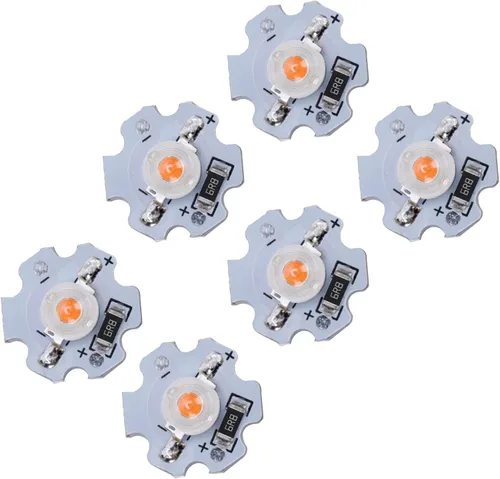 Vista 7 de POCREATION 25 chips LED AXD-1W-5V, bombilla LED de chip de 5 V, bombilla de ahorro de energía de 200 lúmenes, 1 W, cuentas de lámpara LED de alta