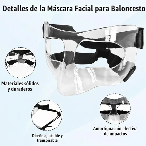Vista 3 de Protector de nariz transparente para nariz rota en deportes