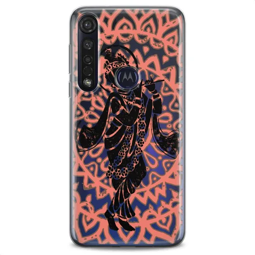 Vista 5 de Funda de TPU compatible con Motorola G9 G8 Plus G7 E20 P40 Z4 Edge 20 G22 Stylus Dancing Krishna Soft Absolute God Design Hinduism Print Mantra