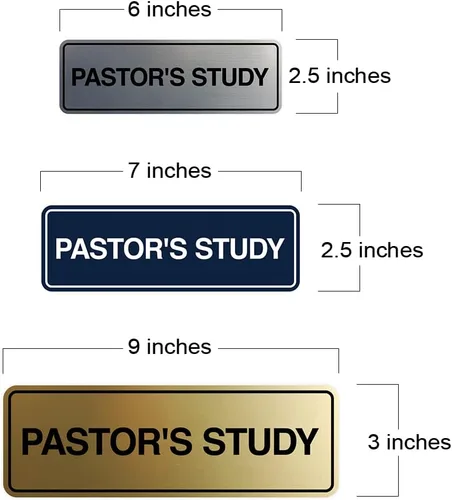 Vista 7 de Signs ByLITA Señal de estudio estándar del pastor (negro) - Pequeño