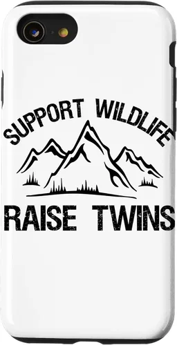 Vista 18 de Support Wildlife Raise Twins Funny Twin Mom Dad Gift Case for iPhone 17