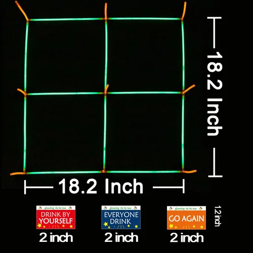 Vista 4 de Juego para exteriores 3 en 1 de 18.2 pulgadas para adultos y familia, juegos de campamento, 5 anillos azules y 5 anillos rojos