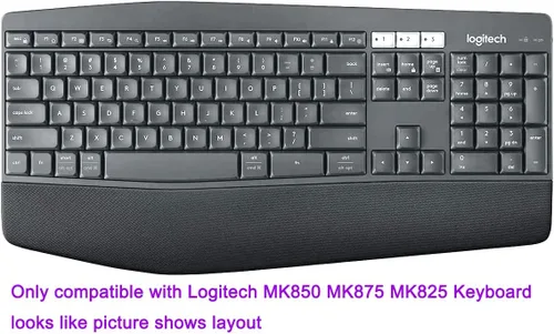 Vista 7 de Funda de silicona para teclado de escritorio ultrafina, compatible con Logitech K120 y MK120 teclado USB con cable (azul degradado)