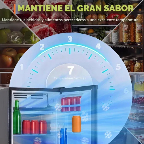 Vista 4 de Garvee Refrigerador compacto de 3.2 pies cúbicos Mini refrigerador de una puerta con funcionamiento silencioso y eficiente energéticamente