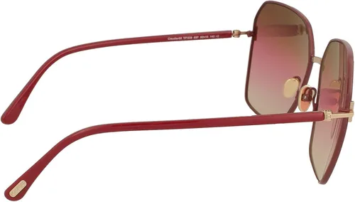 Vista 4 de Gafas de sol Tom Ford FT 0839 Claudia- 02 69F oro rosa brillante, burdeosgradiente, Burdeos Glanz