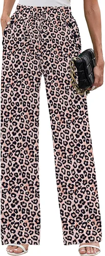 Vista 64 de Heymoments Wide Leg Pant for Women High Waist Trouser A01-negro