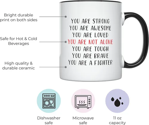 Vista 2 de YouNique Designs Taza de aliento – Tazas de café portátiles de 11 onzas «Get Well Soon», regalos para mujeres, hombres, después de una cirugía