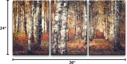 Vista 108 de wall26 Lienzo enmarcado para pared, juego de arte de acuarela pastel, paisaje rural, ilustraciones con formas abstractas, arte moderno, decorativo