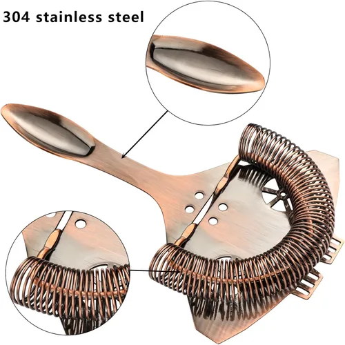 Vista 5 de Colador de cóctel, diseño de modelado Hawthorne Strainer-Rocket